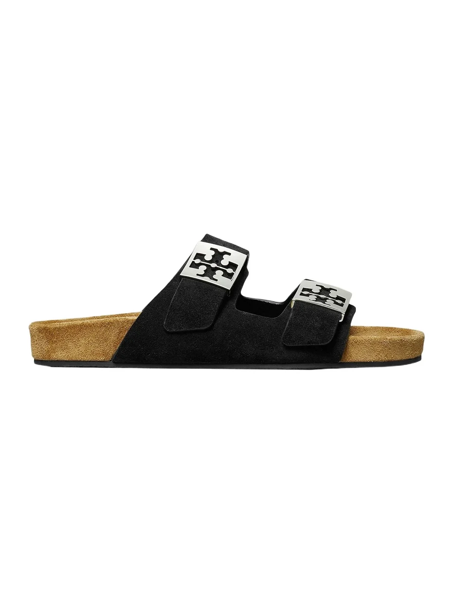 Tory Burch Women's Mellow Logo-Detail Suede Sandals