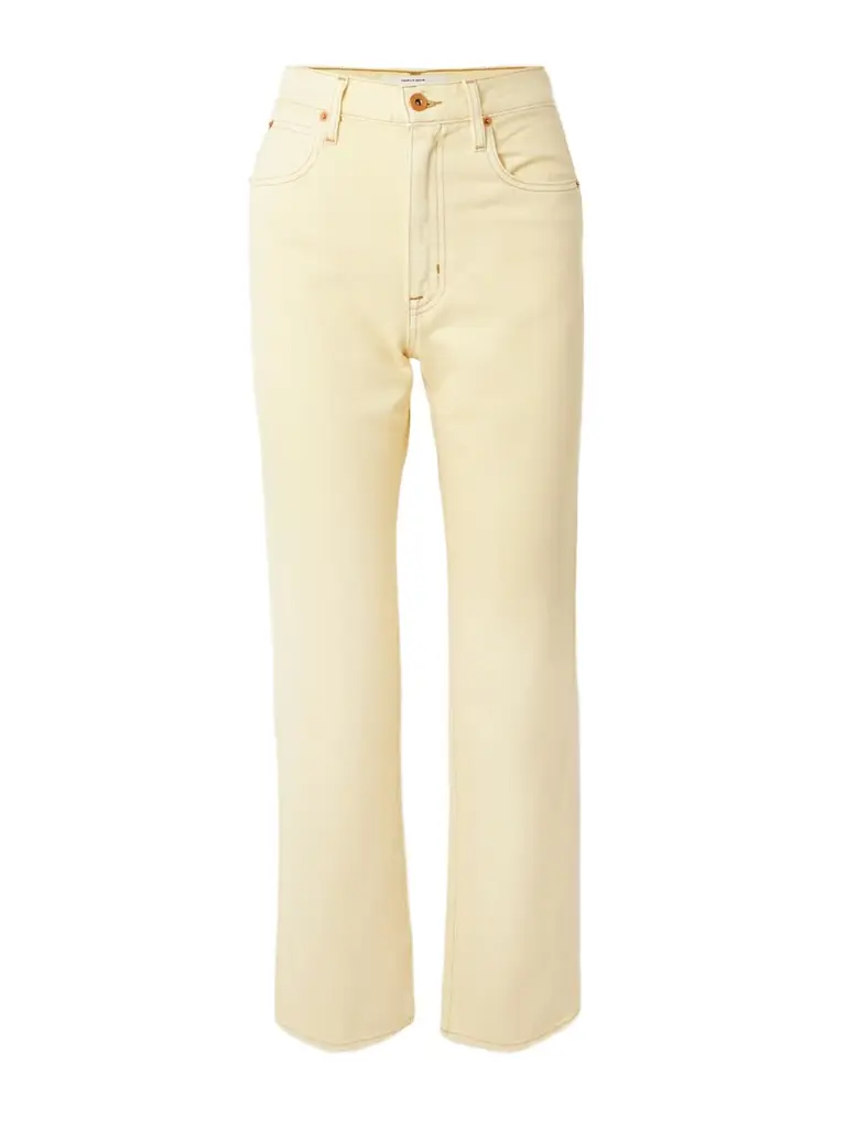 SLVRLAKE London Cropped High-rise Straight-leg Jeans