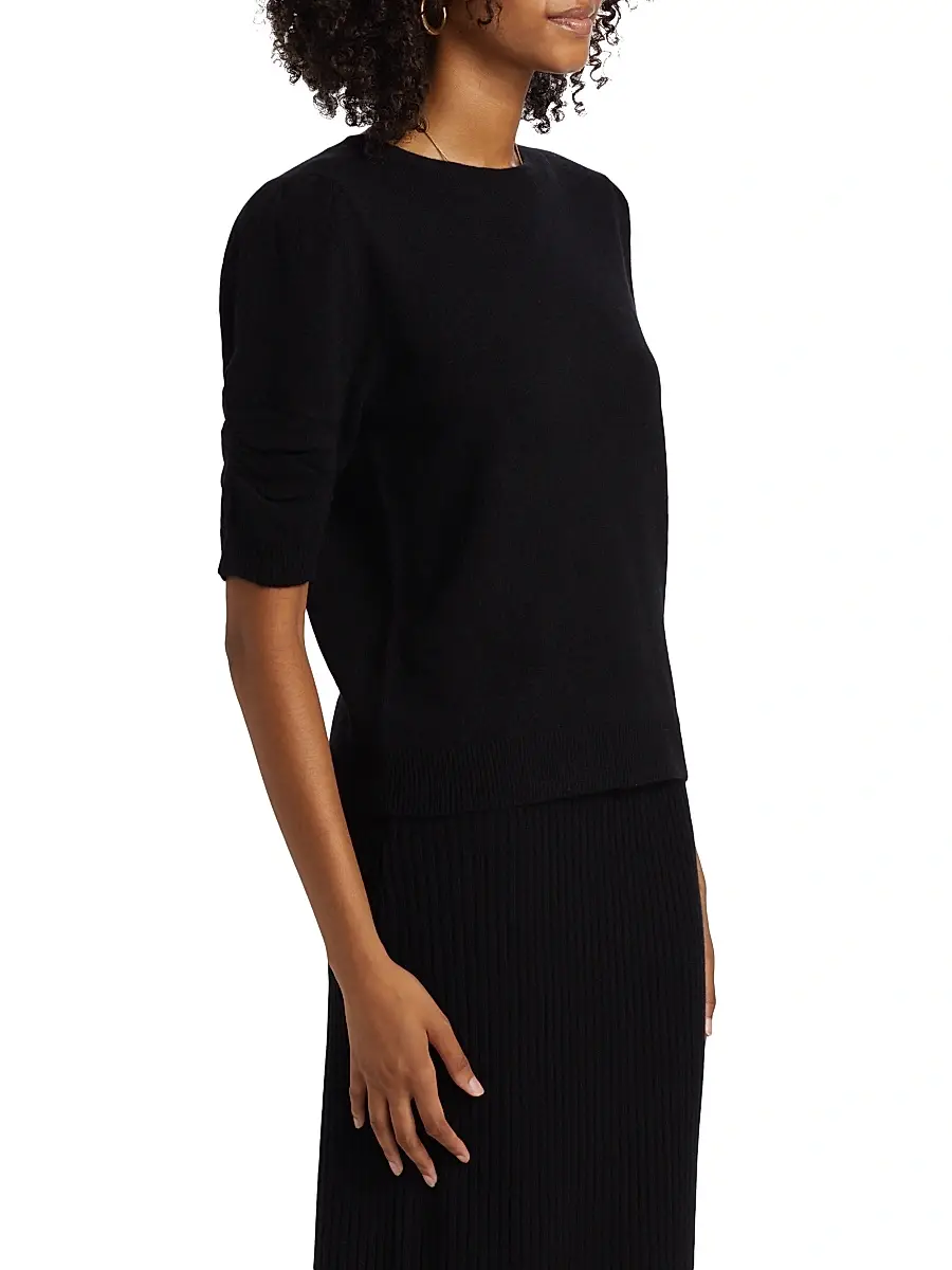 Saks Fifth Avenue Women's Pleated Cashmere Sweater | Thumbnail 4 Saks Fifth Avenue Women's Pleated Cashmere Sweater | Thumbnail 4
