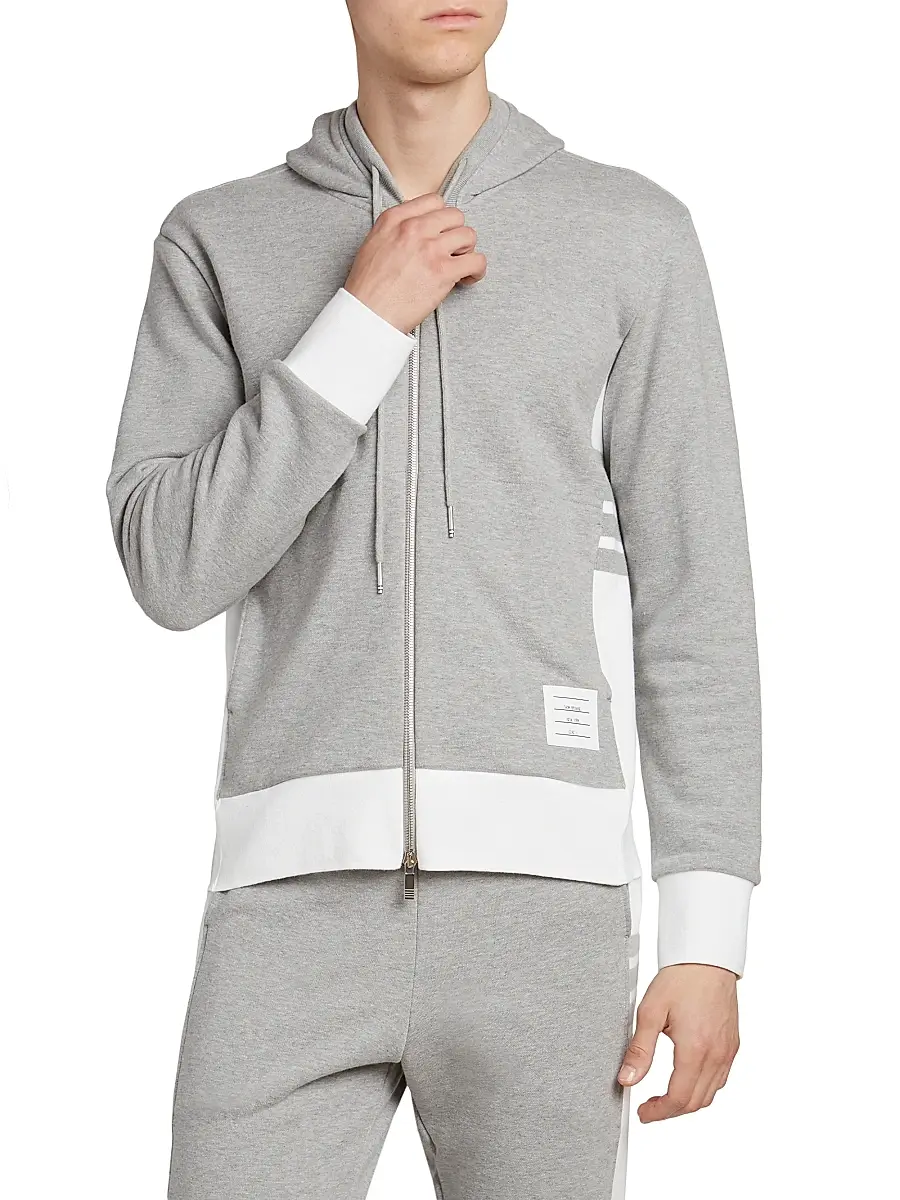 Thom Browne Men's Loopback Jersey Hoodie Jacket | Thumbnail 3 Thom Browne Men's Loopback Jersey Hoodie Jacket | Thumbnail 3