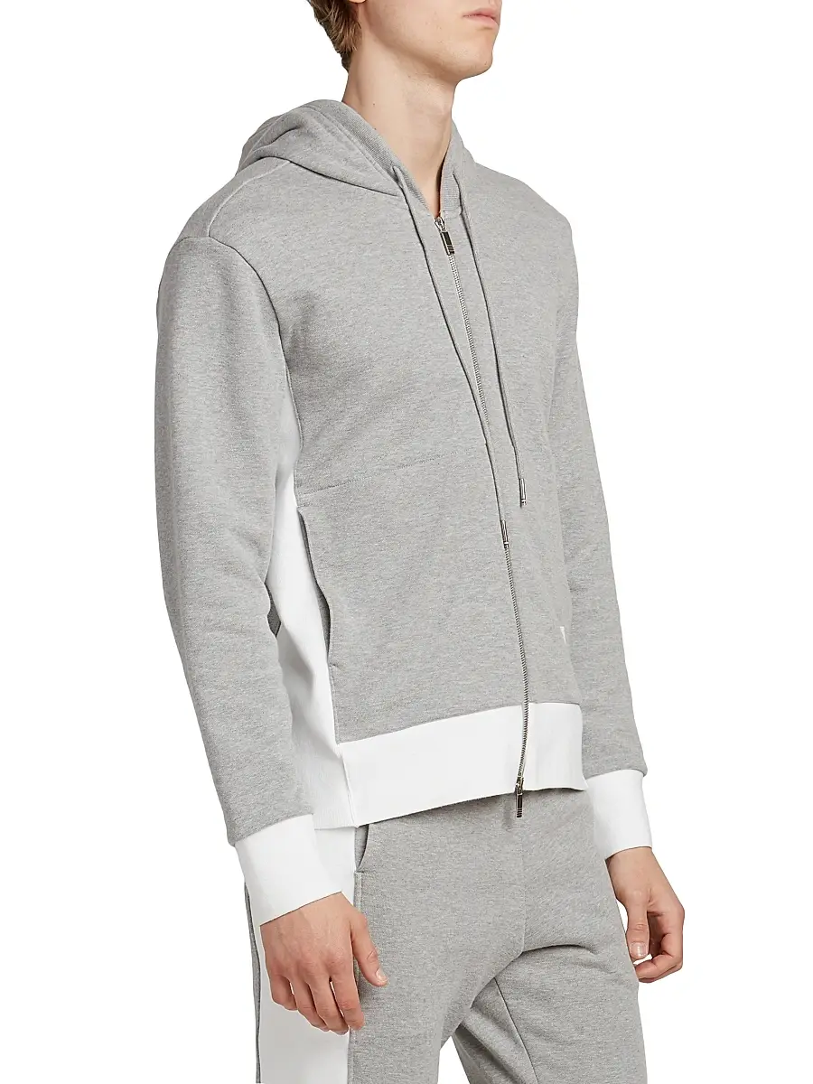 Thom Browne Men's Loopback Jersey Hoodie Jacket | Thumbnail 4 Thom Browne Men's Loopback Jersey Hoodie Jacket | Thumbnail 4