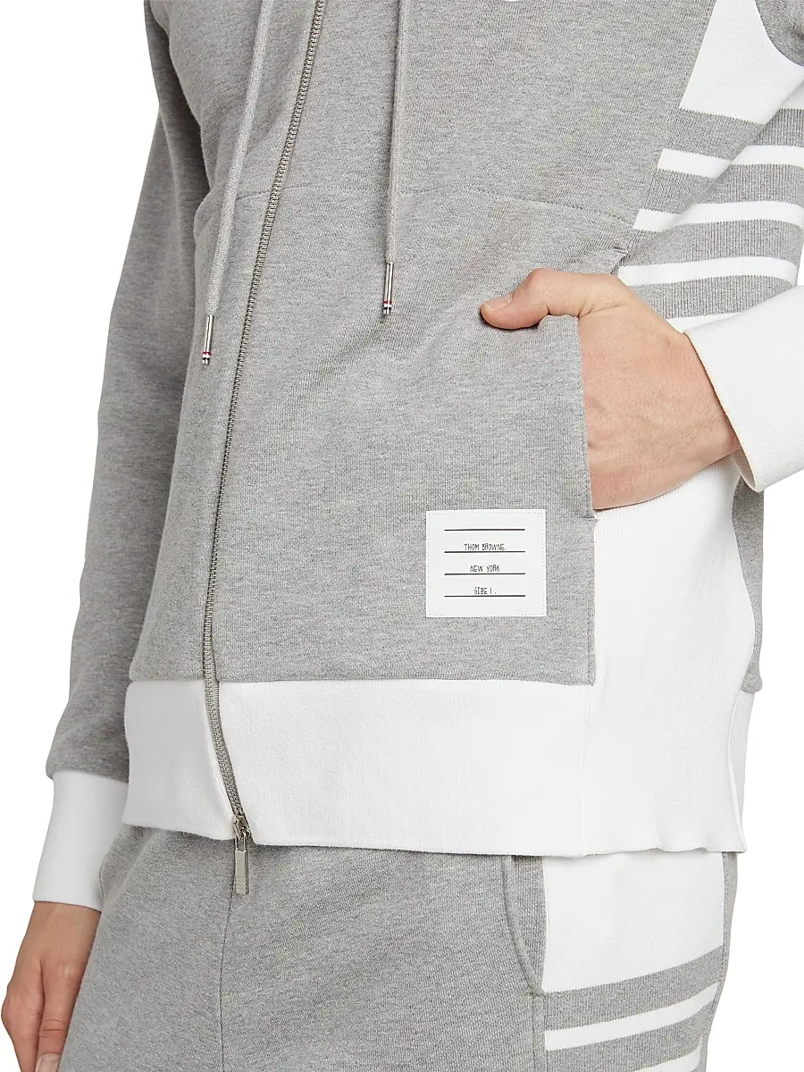 Thom Browne Men's Loopback Jersey Hoodie Jacket | Thumbnail 6 Thom Browne Men's Loopback Jersey Hoodie Jacket | Thumbnail 6