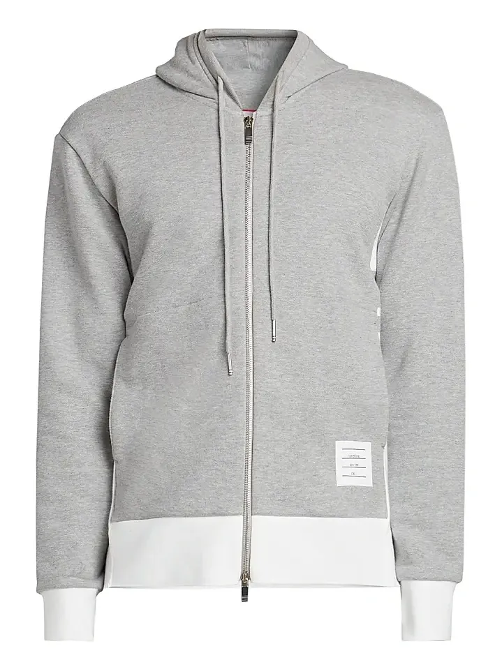 Thom Browne Men's Loopback Jersey Hoodie Jacket