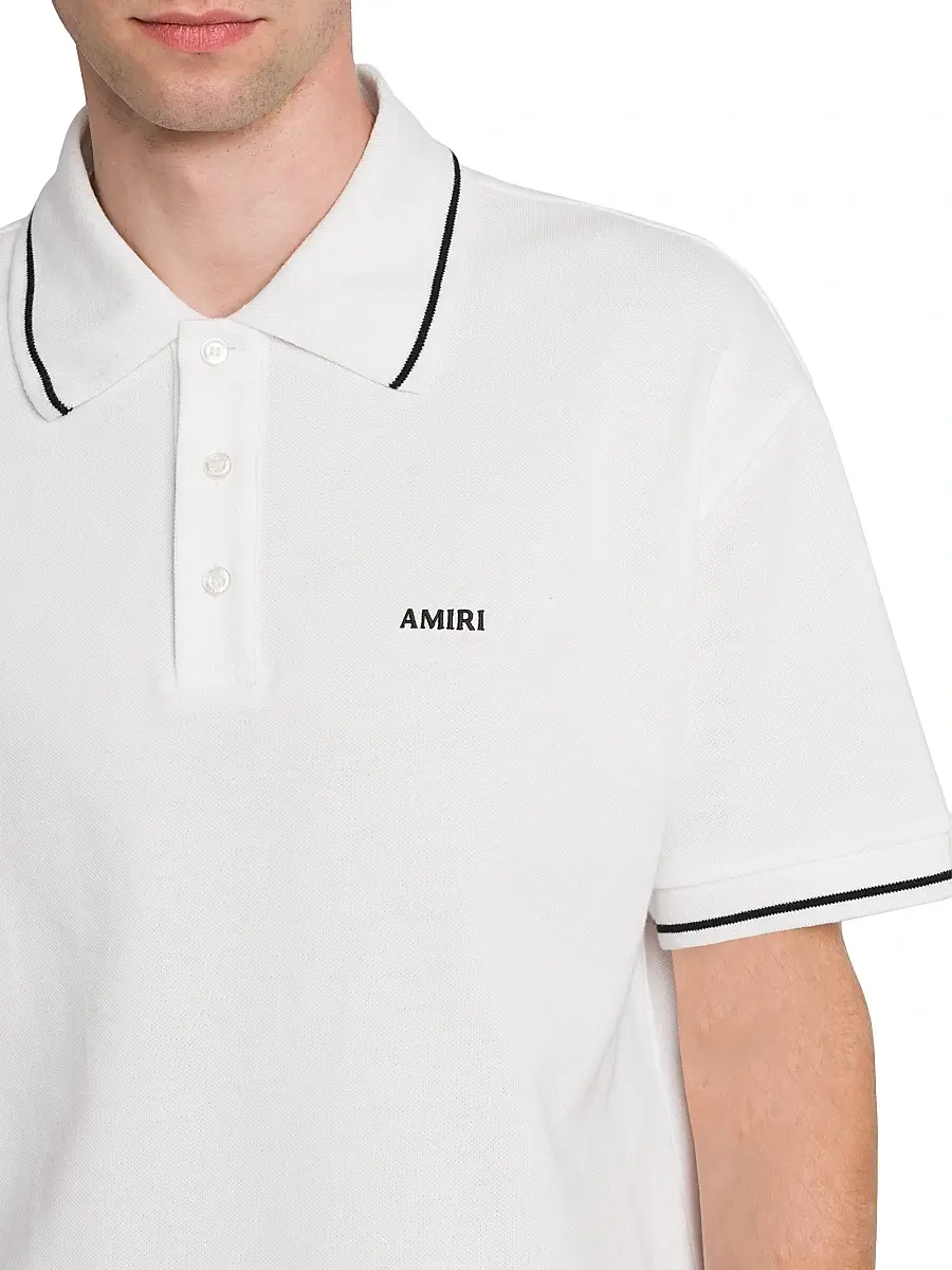 AMIRI Men's Logo Cotton Polo Shirt | Thumbnail 6 AMIRI Men's Logo Cotton Polo Shirt | Thumbnail 6