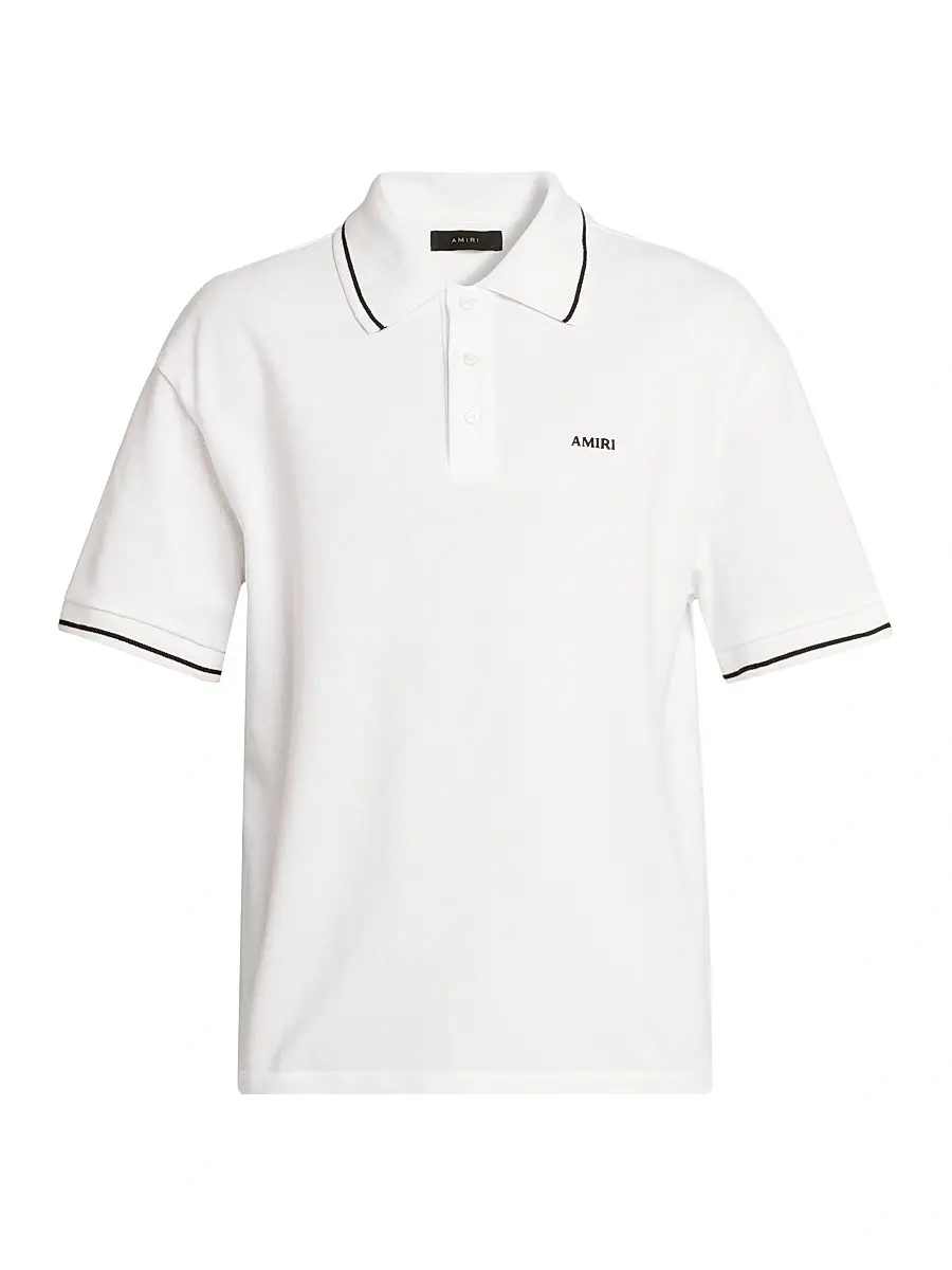 AMIRI Men's Logo Cotton Polo Shirt