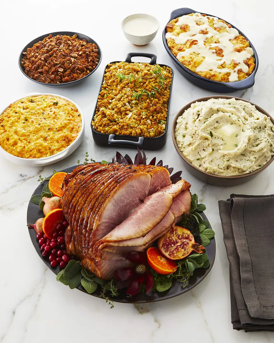 The Cajun Turkey Co Half Honey Glazed Ham Dinner | Image 1 The Cajun Turkey Co Half Honey Glazed Ham Dinner | Image 1