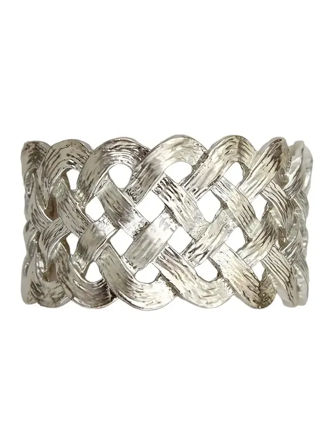 L'Objet Platinum Braid Napkin Rings Jewels, Set of 4