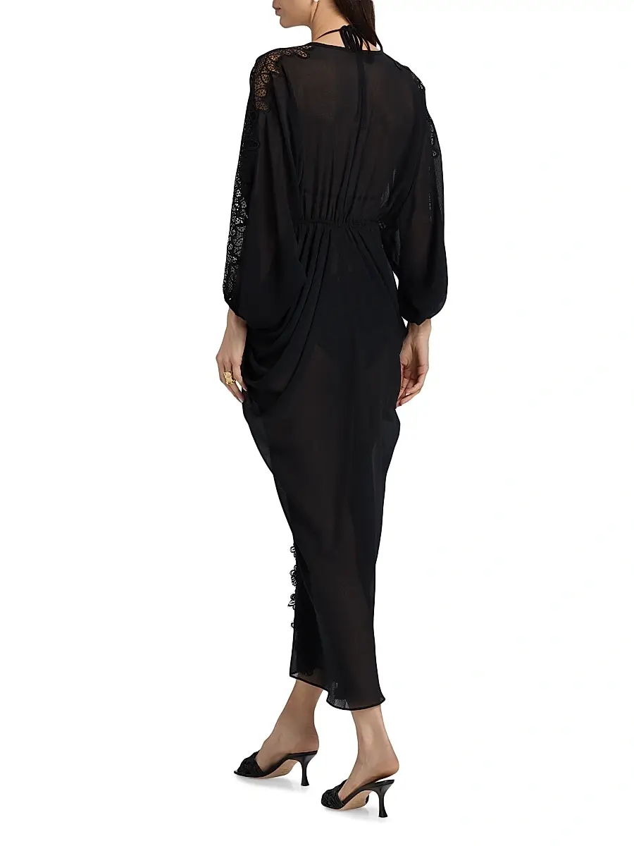 Ramy Brook Women's Bernice Lace-Trim V-Neck Maxi Dress | Thumbnail 5 Ramy Brook Women's Bernice Lace-Trim V-Neck Maxi Dress | Thumbnail 5