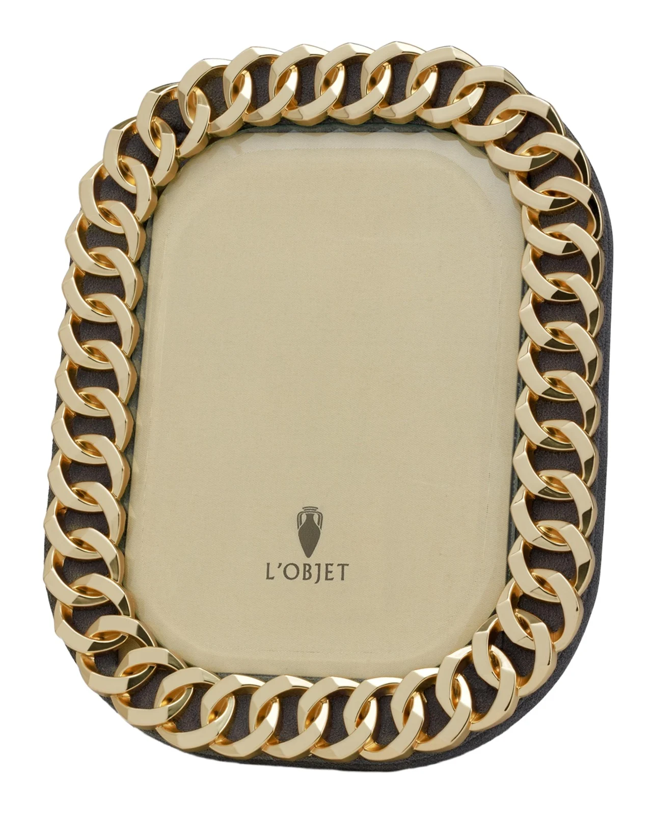 L'Objet Gold Cuban Link Frame