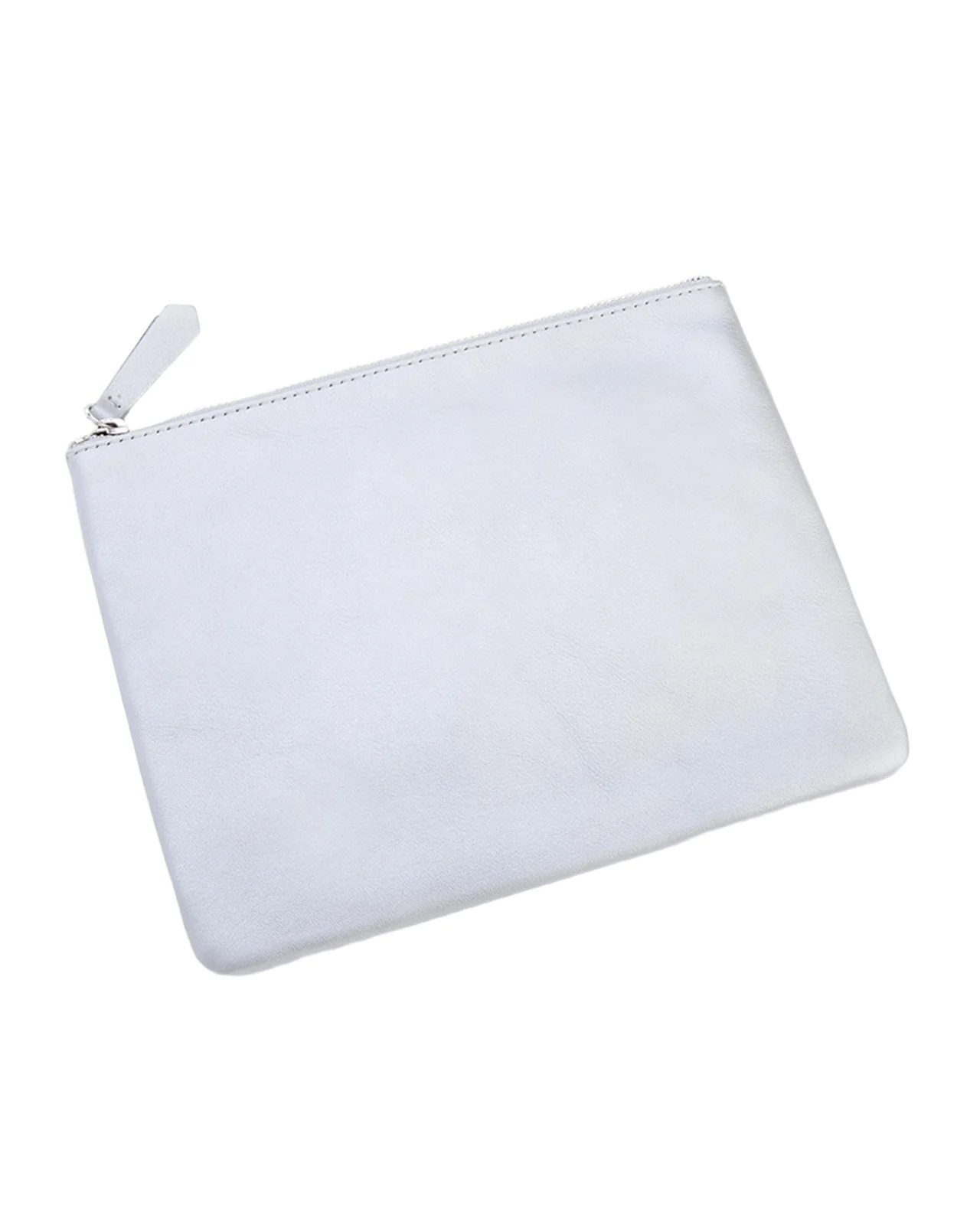 Monogrammed Leather Zippered Travel Organizer Pouch, Personalized