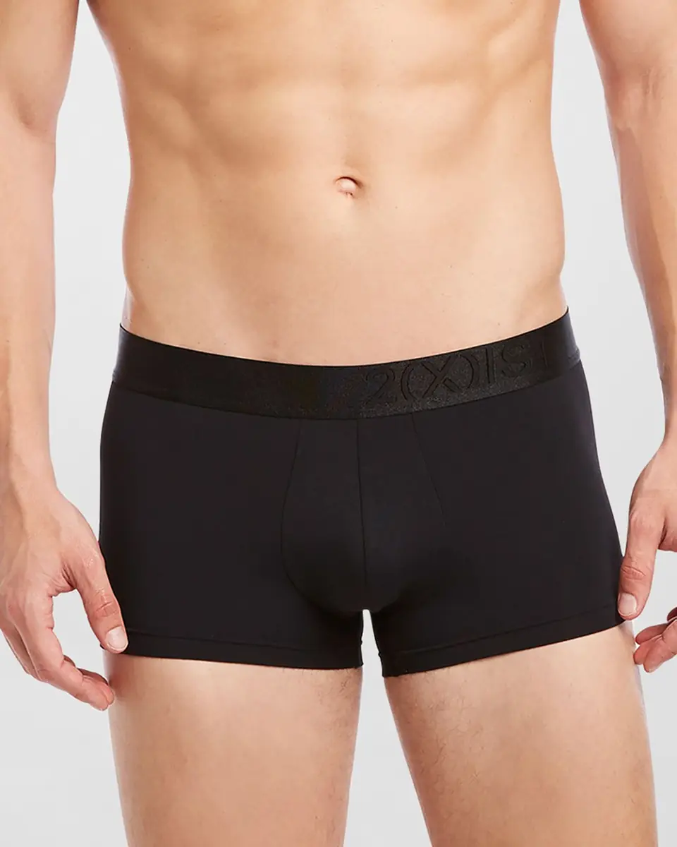 2XIST Men's Solid No-Show Boxer Trunks | Thumbnail 2