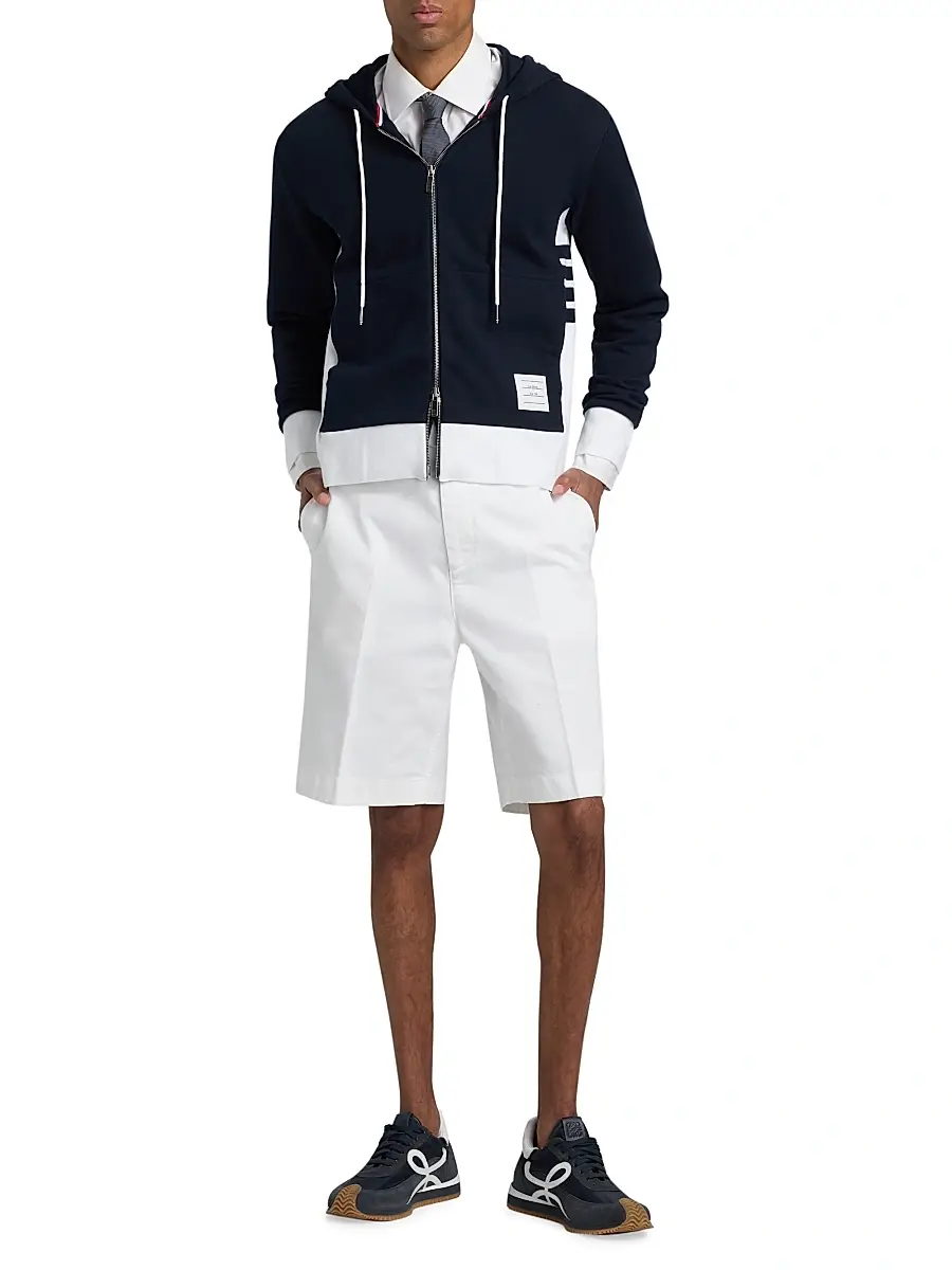 Thom Browne Men's Loopback Jersey Hoodie Jacket | Thumbnail 2