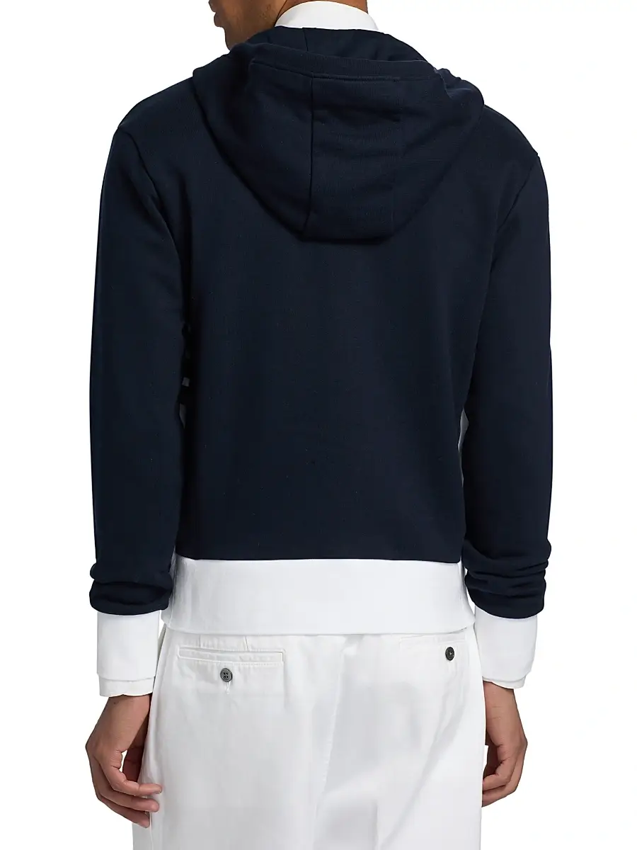 Thom Browne Men's Loopback Jersey Hoodie Jacket | Thumbnail 5