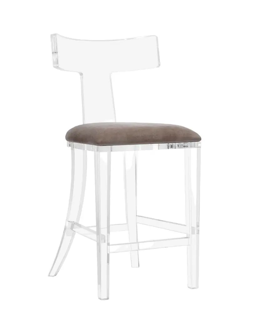 Interlude Home Tristan Klismos Counter Stool, 26"