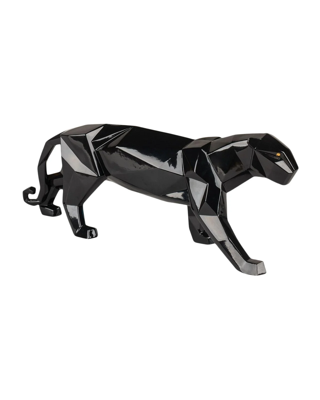 Lladro Origami Black Panther Sculpture