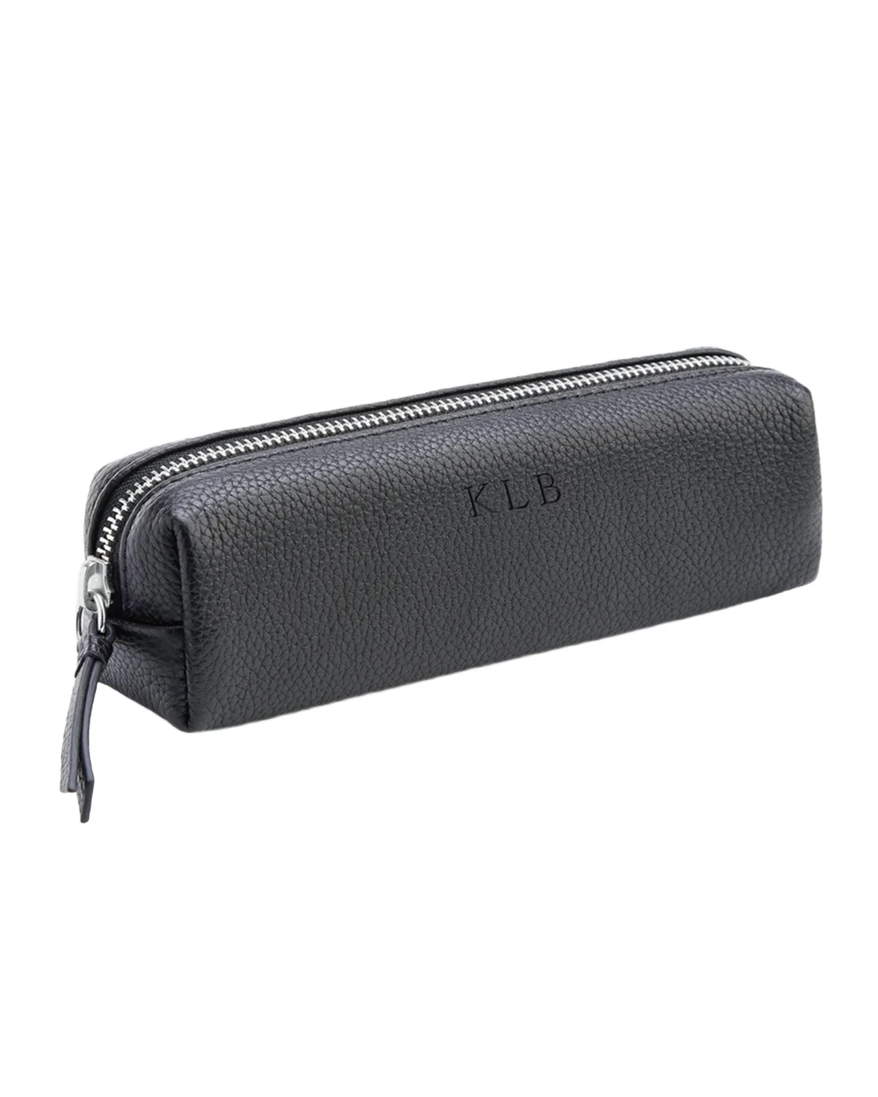 Pebbled Leather Pencil Case, Personalized