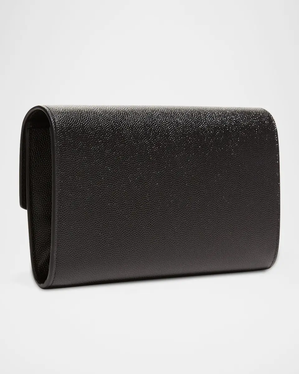 Saint Laurent Uptown YSL Wallet on Chain in Grained Leather | Thumbnail 4 Saint Laurent Uptown YSL Wallet on Chain in Grained Leather | Thumbnail 4