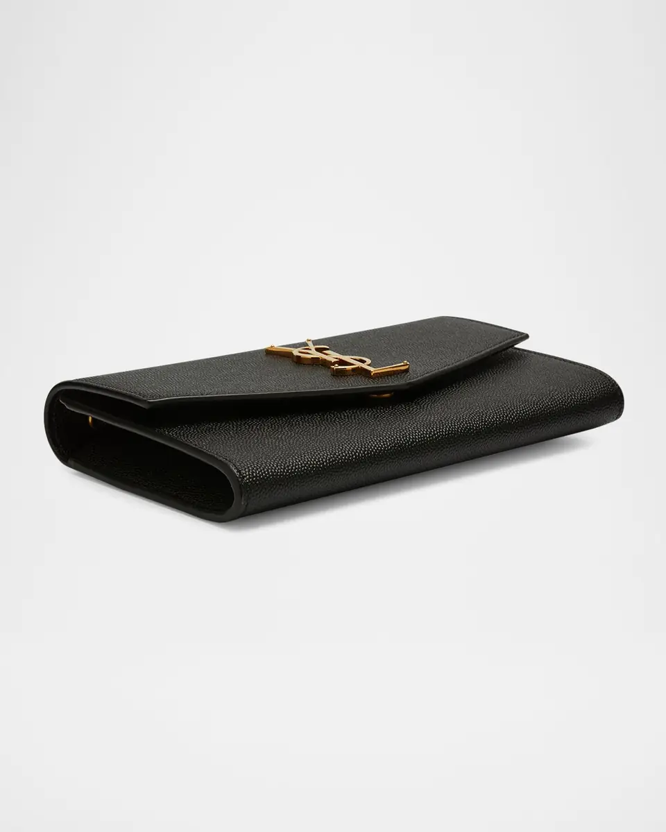 Saint Laurent Uptown YSL Wallet on Chain in Grained Leather | Thumbnail 10 Saint Laurent Uptown YSL Wallet on Chain in Grained Leather | Thumbnail 10