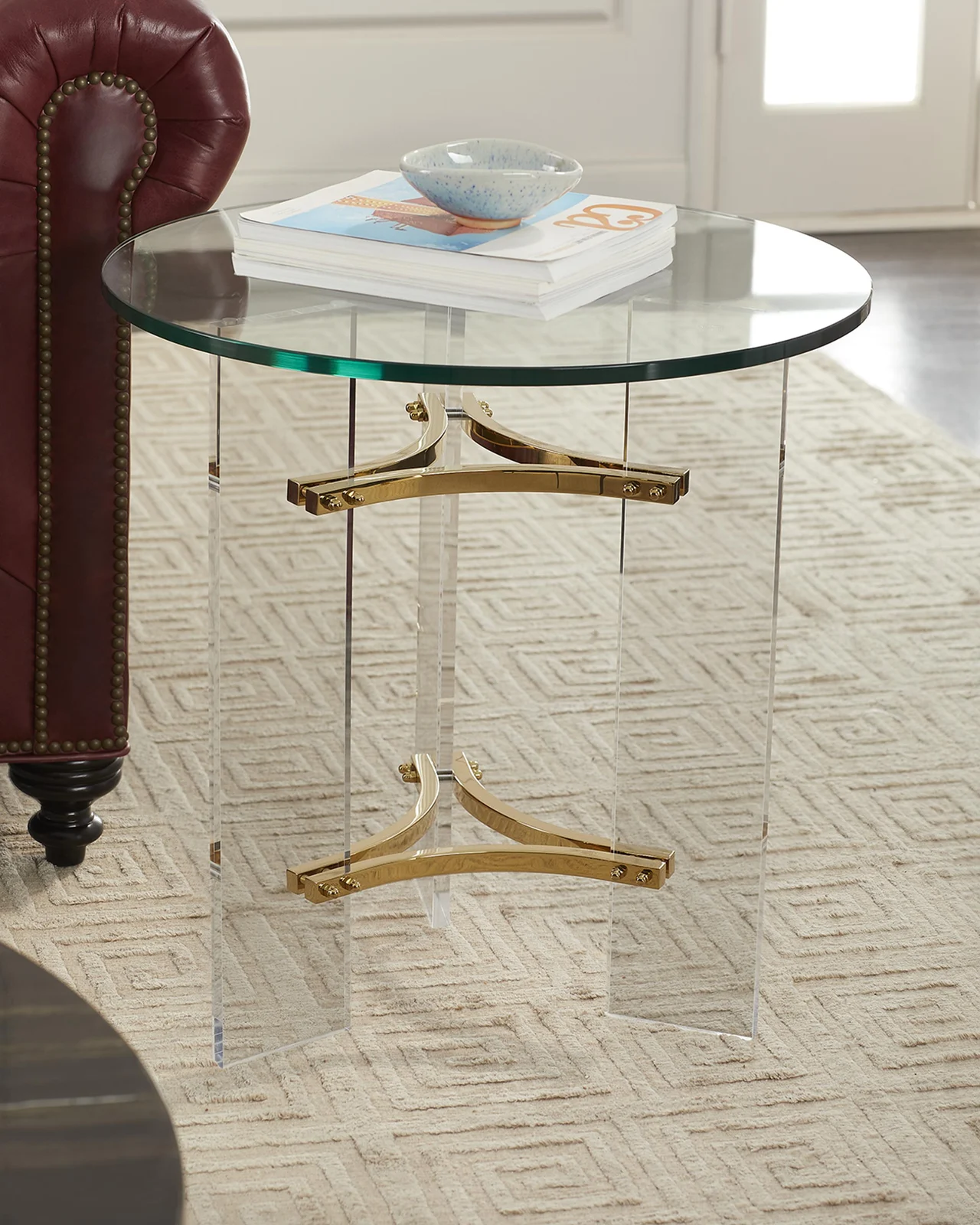 Interlude Home Tamara Acrylic Side Table