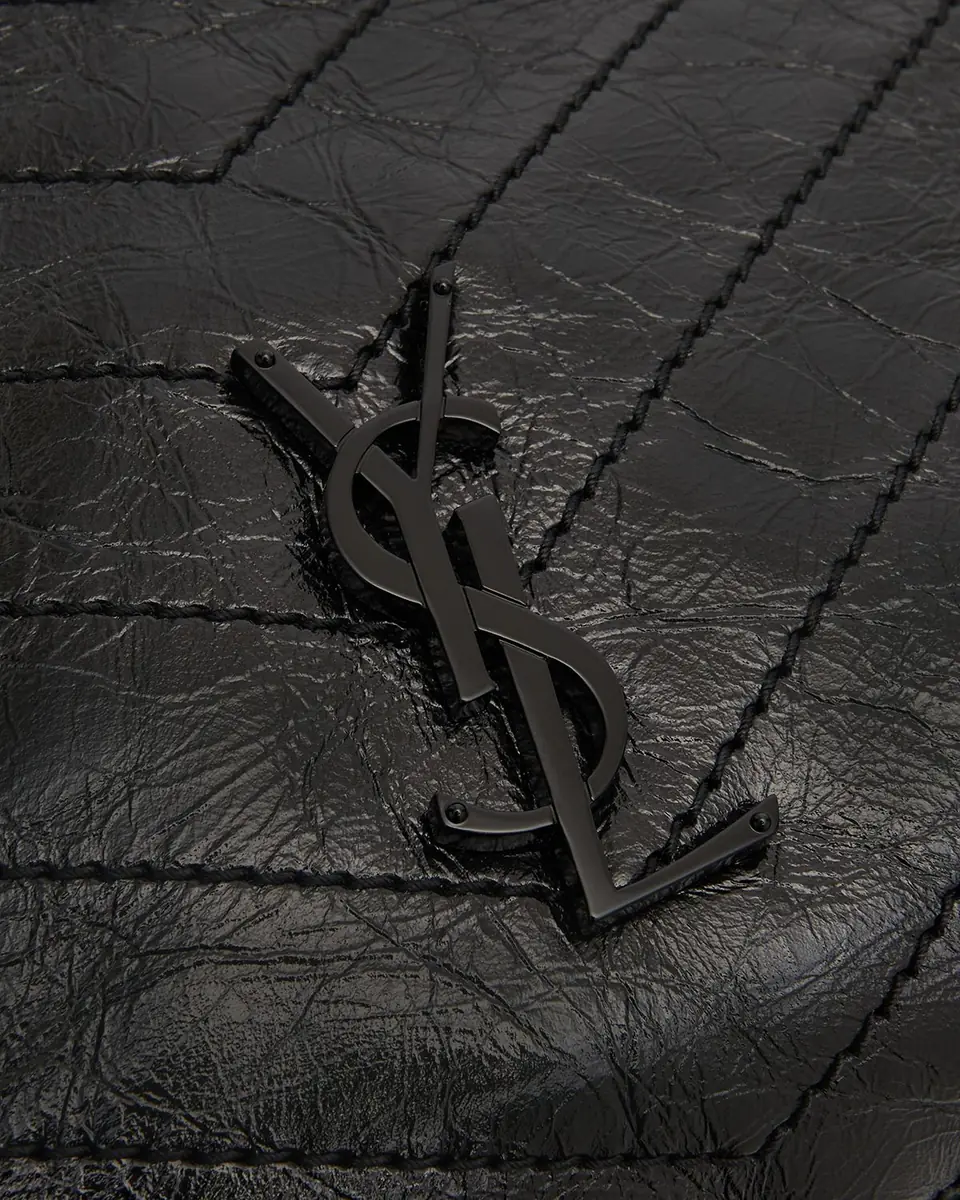 Saint Laurent Niki Medium YSL Shopper Tote Bag in Crinkled Leather | Thumbnail 5 Saint Laurent Niki Medium YSL Shopper Tote Bag in Crinkled Leather | Thumbnail 5