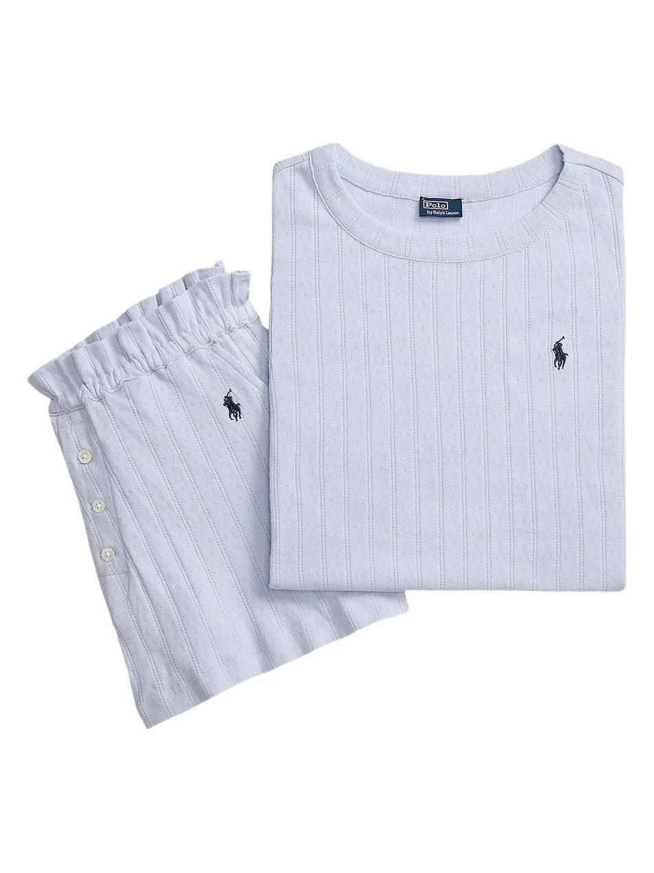 Women's Polo Pointelle Cami Short Pajamas Women's Polo Pointelle Cami Short Pajamas