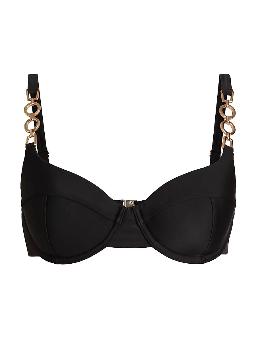 Ramy Brook Women's Mona Embellished Bikini Top