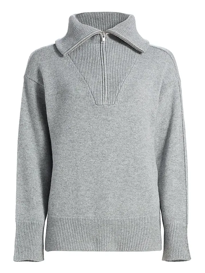 Saks Fifth Avenue Women's Cashmere Extended Polo Collar Sweater