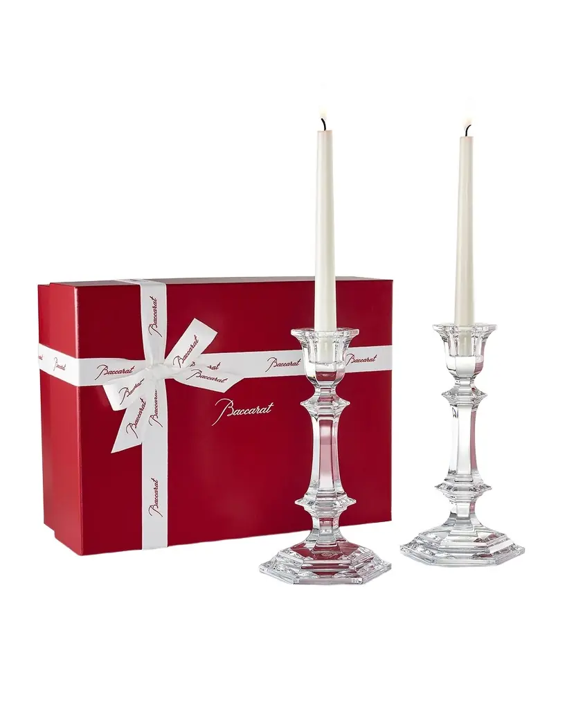 Baccarat Harcourt Candlestick Holders, Set of 2 | Image 1 Baccarat Harcourt Candlestick Holders, Set of 2 | Image 1