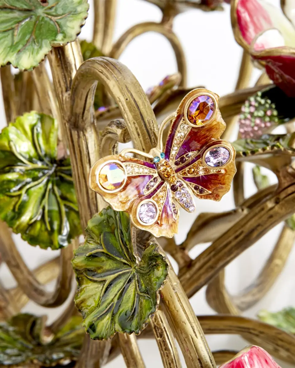 Jay Strongwater Floral & Butterfly Candelabra | Thumbnail 2 Jay Strongwater Floral & Butterfly Candelabra | Thumbnail 2