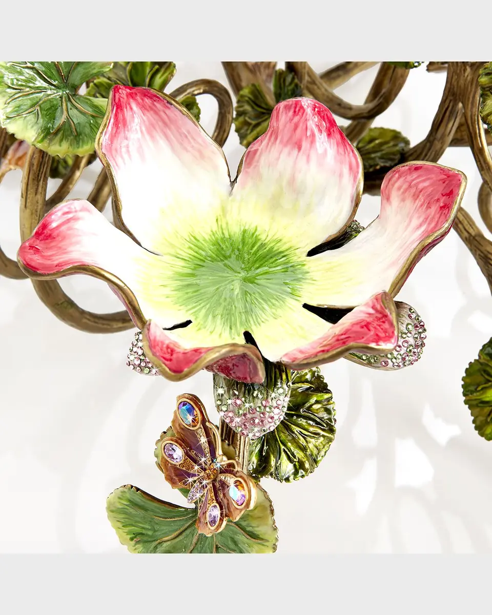 Jay Strongwater Floral & Butterfly Candelabra | Thumbnail 4 Jay Strongwater Floral & Butterfly Candelabra | Thumbnail 4