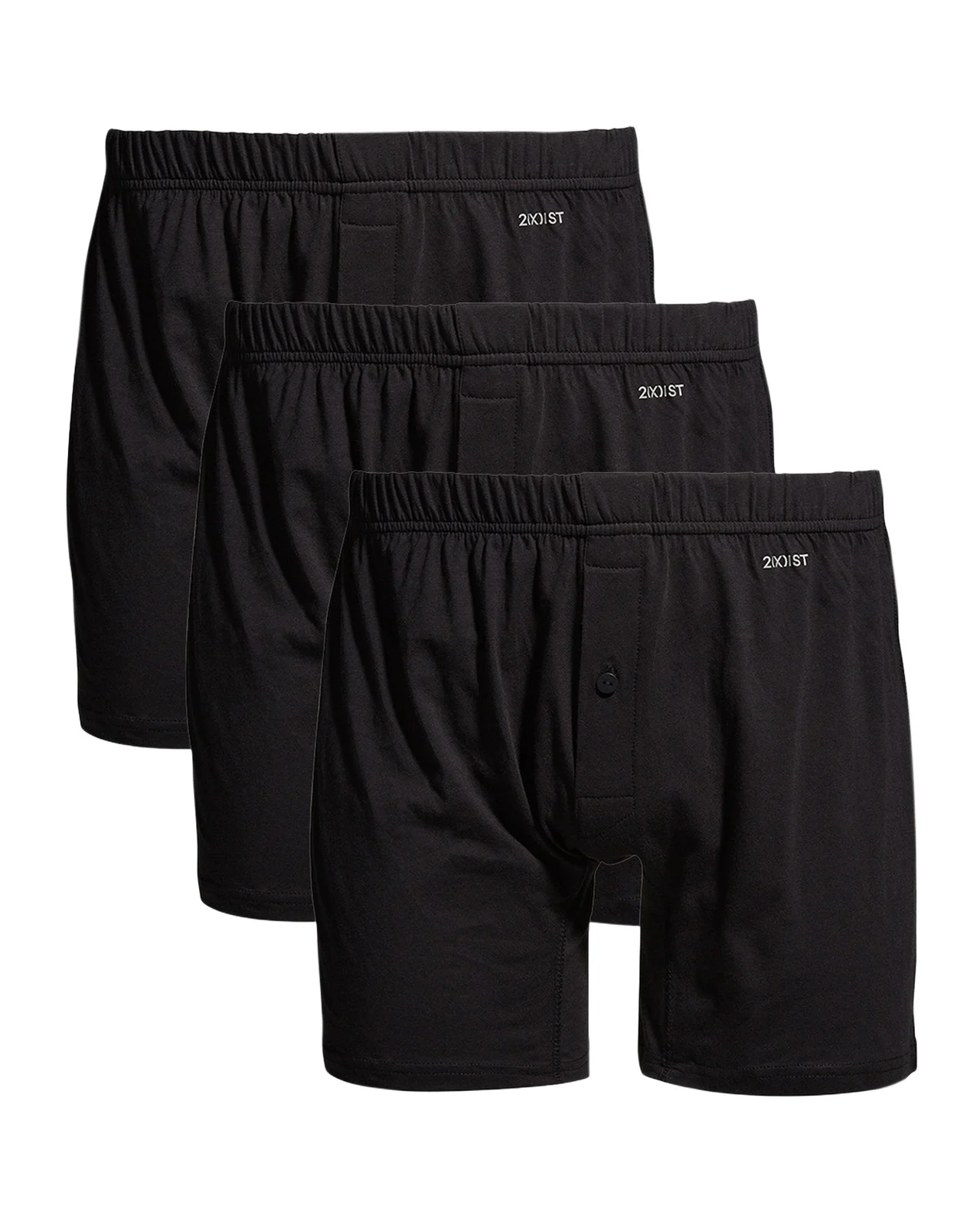 2XIST Men's 3-Pack Pima Cotton Knit Boxers