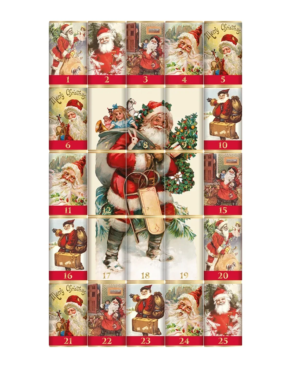 Traditional Santa Advent Calendar Traditional Santa Advent Calendar