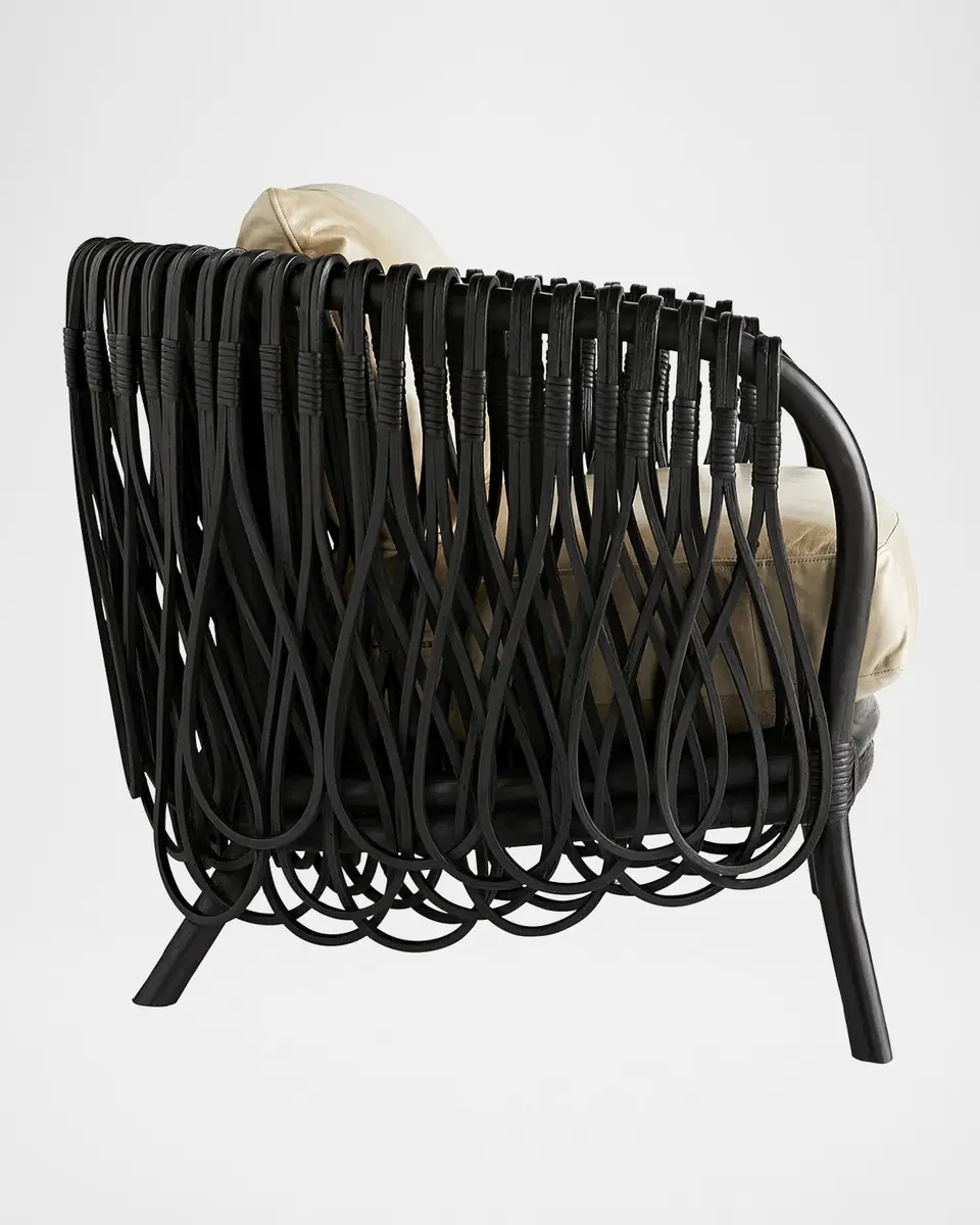 Arteriors Strata Leather Lounge Chair | Thumbnail 2 Arteriors Strata Leather Lounge Chair | Thumbnail 2