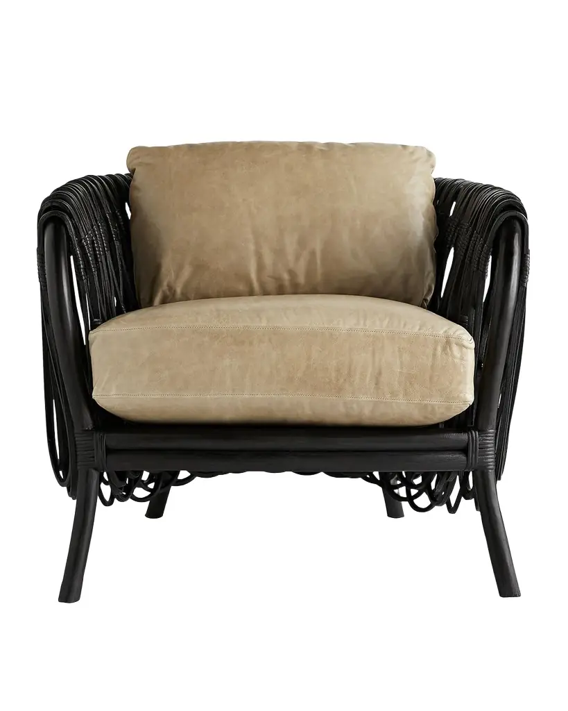 Arteriors Strata Leather Lounge Chair