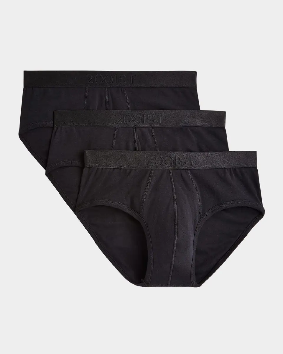 2XIST Men's 3-Pack Pima Cotton Contour Pouch Briefs | Thumbnail 2