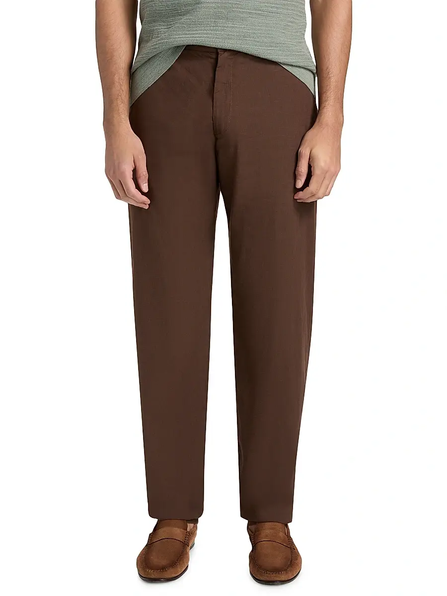 Onia Men's Linen-Blend Trousers | Thumbnail 3 Onia Men's Linen-Blend Trousers | Thumbnail 3