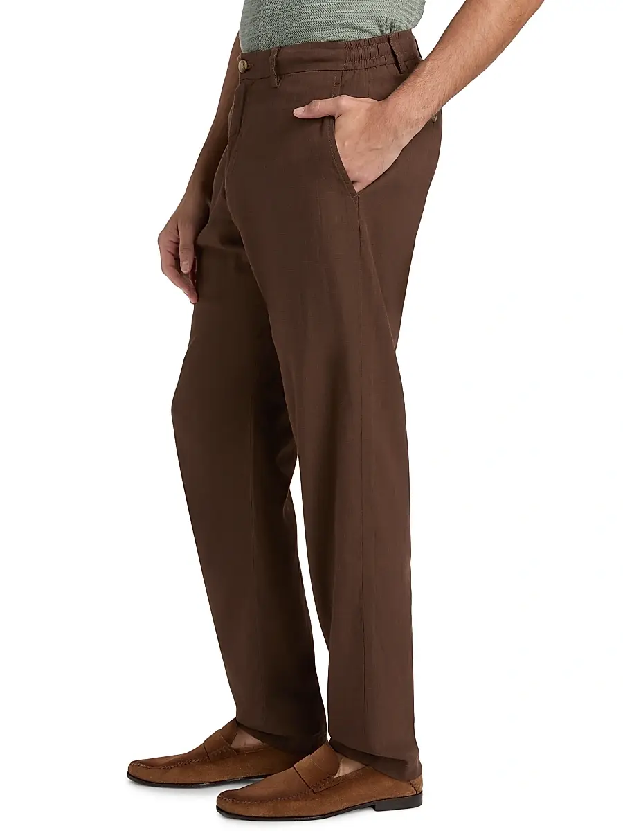 Onia Men's Linen-Blend Trousers | Thumbnail 4 Onia Men's Linen-Blend Trousers | Thumbnail 4