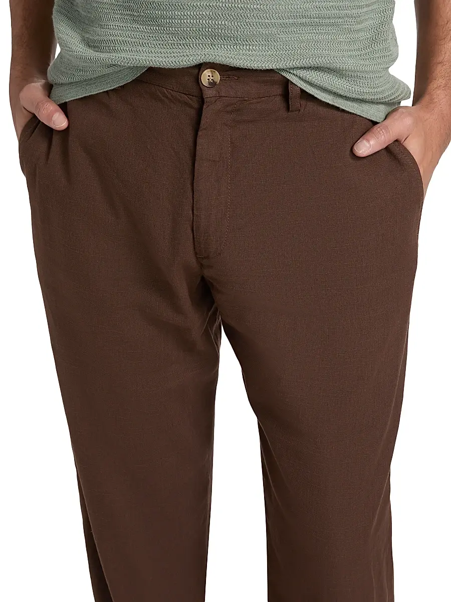 Onia Men's Linen-Blend Trousers | Thumbnail 6 Onia Men's Linen-Blend Trousers | Thumbnail 6