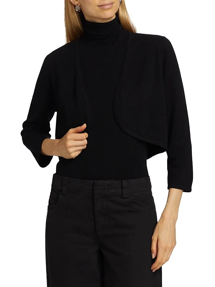 Saks Fifth Avenue Women's COLLECTION Cashmere Cropped Open Bolero Cardigan | Thumbnail 3 Saks Fifth Avenue Women's COLLECTION Cashmere Cropped Open Bolero Cardigan | Thumbnail 3