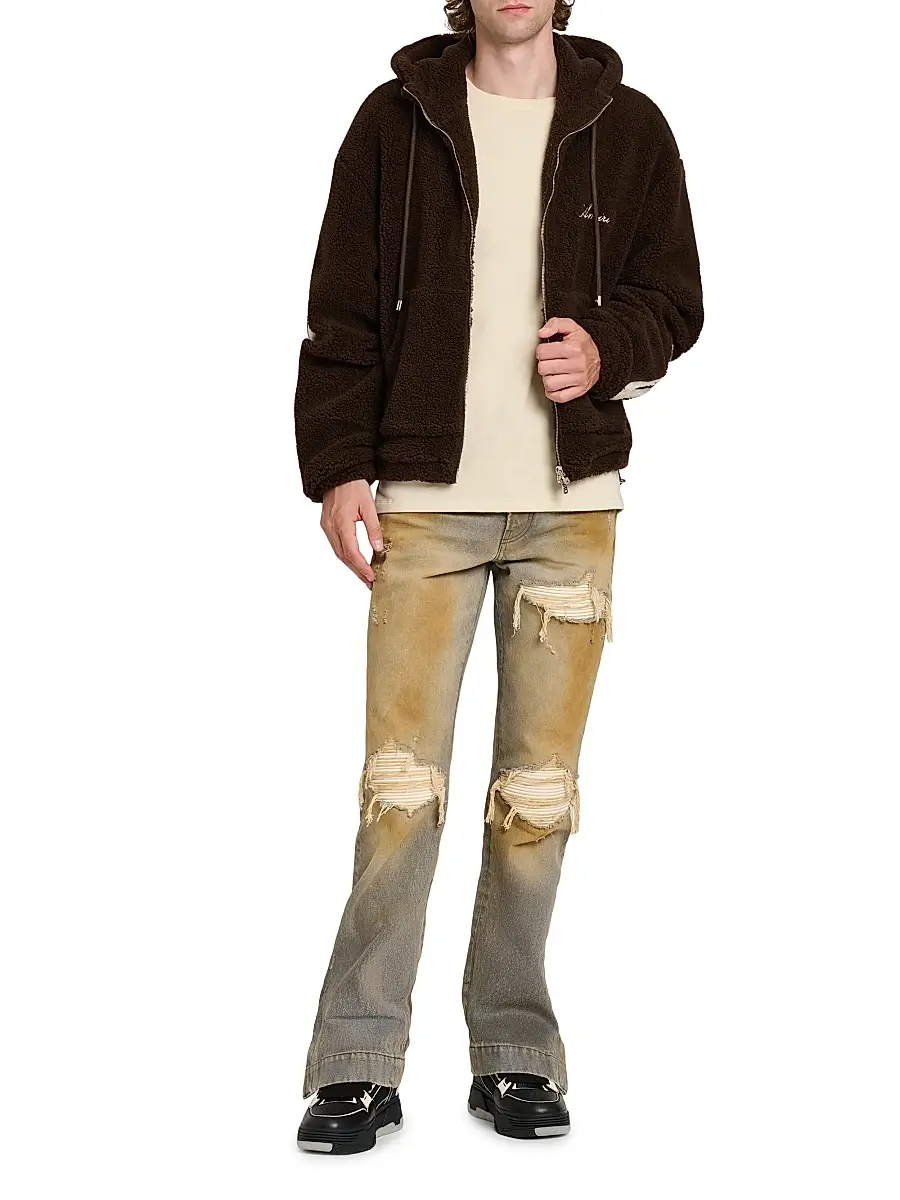 AMIRI Men's Bones Cotton Fleece Zip-Up Hoodie | Thumbnail 2 AMIRI Men's Bones Cotton Fleece Zip-Up Hoodie | Thumbnail 2