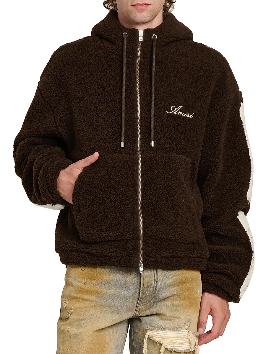AMIRI Men's Bones Cotton Fleece Zip-Up Hoodie | Thumbnail 3 AMIRI Men's Bones Cotton Fleece Zip-Up Hoodie | Thumbnail 3