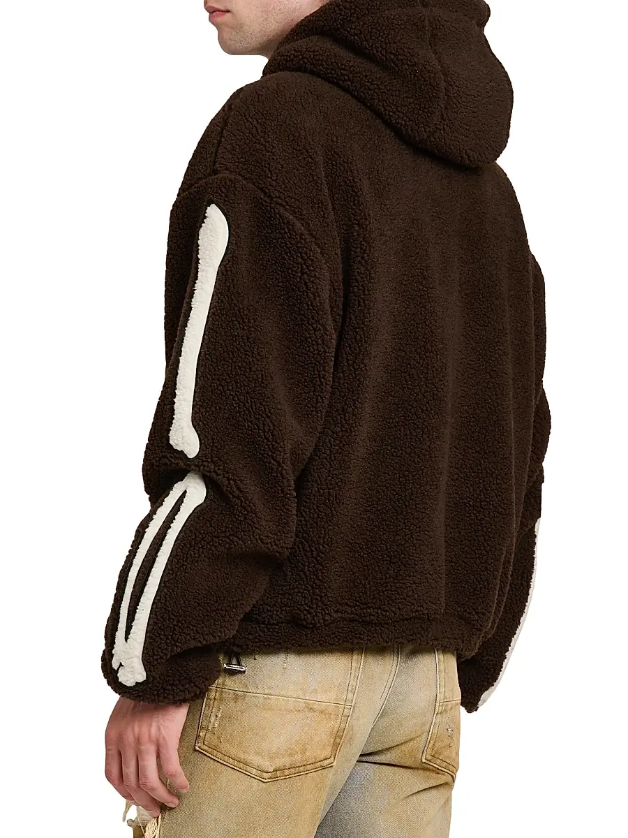 AMIRI Men's Bones Cotton Fleece Zip-Up Hoodie | Thumbnail 5 AMIRI Men's Bones Cotton Fleece Zip-Up Hoodie | Thumbnail 5