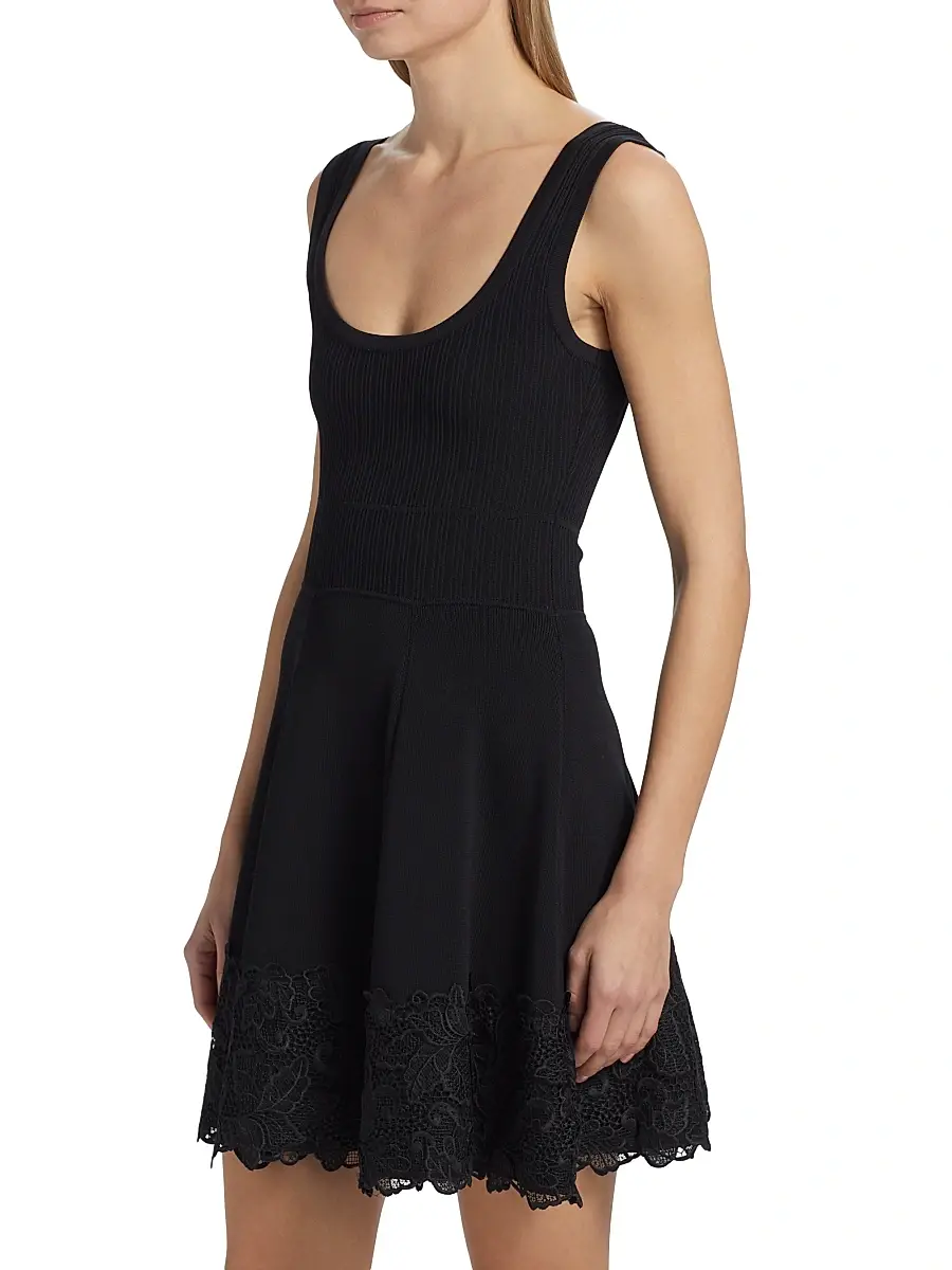 Generation Love Women's Orpheus Lace Combo Rib Mini-Dress | Thumbnail 4 Generation Love Women's Orpheus Lace Combo Rib Mini-Dress | Thumbnail 4