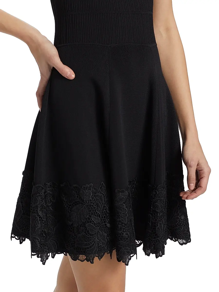 Generation Love Women's Orpheus Lace Combo Rib Mini-Dress | Thumbnail 6 Generation Love Women's Orpheus Lace Combo Rib Mini-Dress | Thumbnail 6
