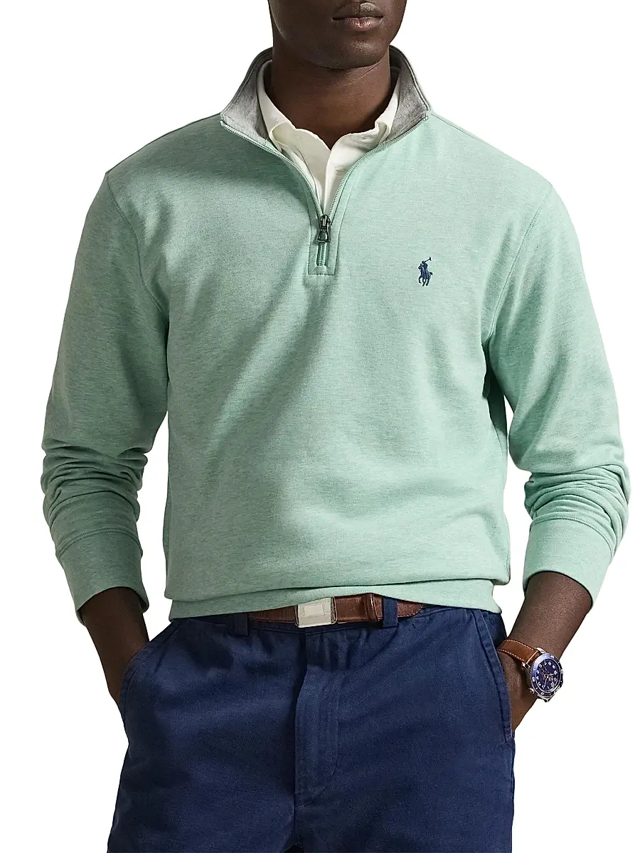 Polo Ralph Lauren Men's Embroidered Pony Double-Knit Jersey Sweatshirt | Thumbnail 3 Polo Ralph Lauren Men's Embroidered Pony Double-Knit Jersey Sweatshirt | Thumbnail 3
