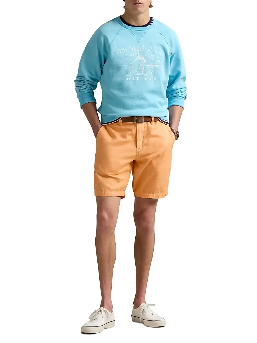 Polo Ralph Lauren Men's 8.5-Inch Classic-Fit Linen-Cotton Shorts | Thumbnail 2 Polo Ralph Lauren Men's 8.5-Inch Classic-Fit Linen-Cotton Shorts | Thumbnail 2