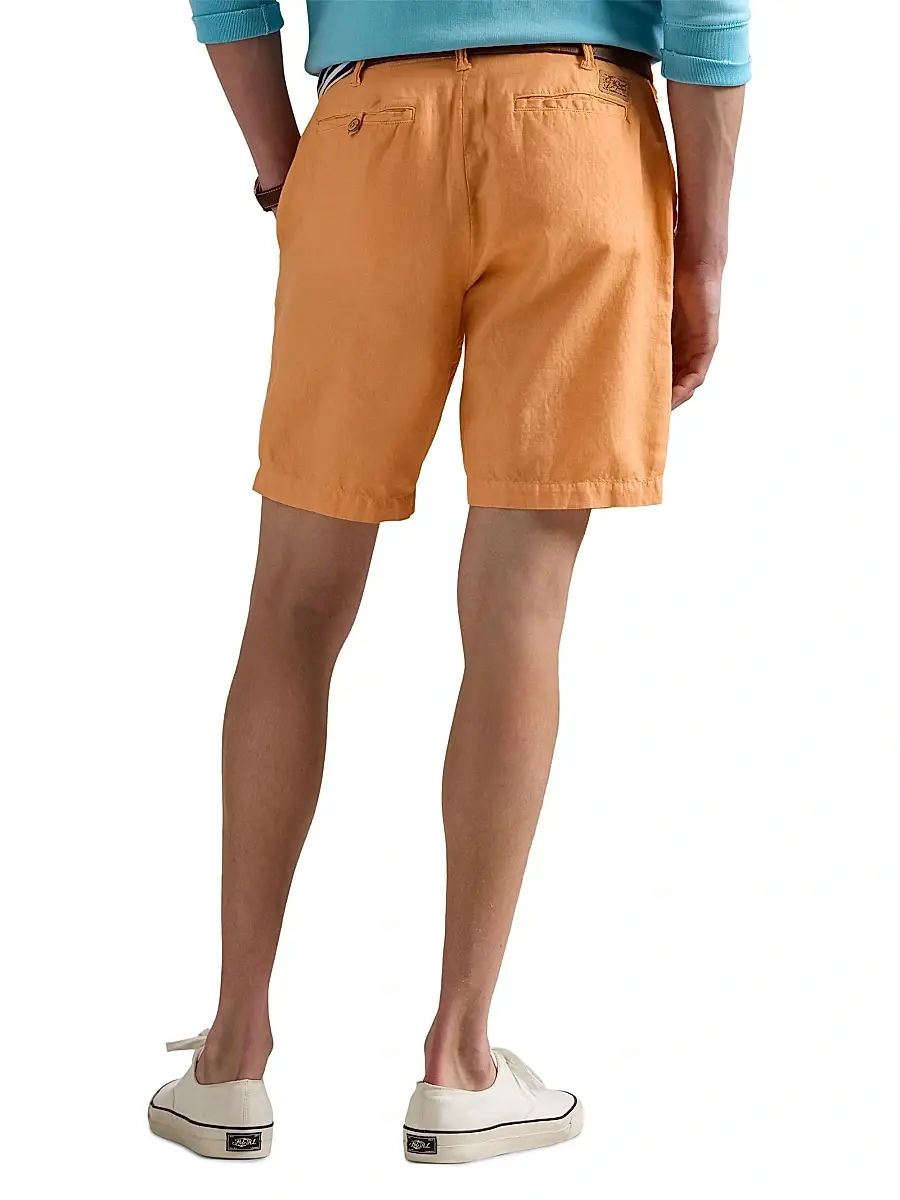 Polo Ralph Lauren Men's 8.5-Inch Classic-Fit Linen-Cotton Shorts | Thumbnail 4 Polo Ralph Lauren Men's 8.5-Inch Classic-Fit Linen-Cotton Shorts | Thumbnail 4