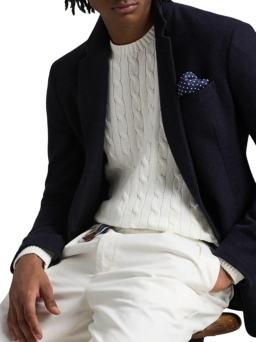 Polo Ralph Lauren Men's Cable-Knit Cotton Crewneck Sweater | Thumbnail 6 Polo Ralph Lauren Men's Cable-Knit Cotton Crewneck Sweater | Thumbnail 6