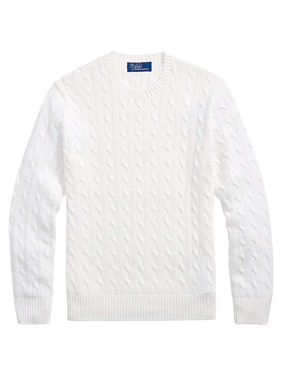 Polo Ralph Lauren Men's Cable-Knit Cotton Crewneck Sweater