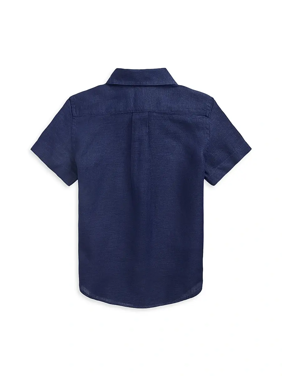 Polo Ralph Lauren Boy's Little Boy's & Boy's Linen Short-Sleeve Shirt | Thumbnail 3 Polo Ralph Lauren Boy's Little Boy's & Boy's Linen Short-Sleeve Shirt | Thumbnail 3